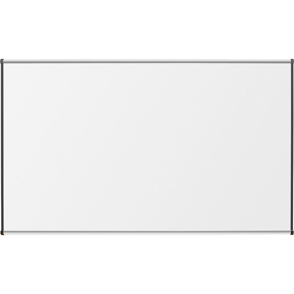 Lorell Dry-Erase Marker Board - 72" (6 ft) Width x 48" (4 ft) Height - Porcelain Enameled Steel Surface - Satin Aluminum Frame - Magnetic - Ghost Resistant - Assembly Required - 1 Each. Picture 2