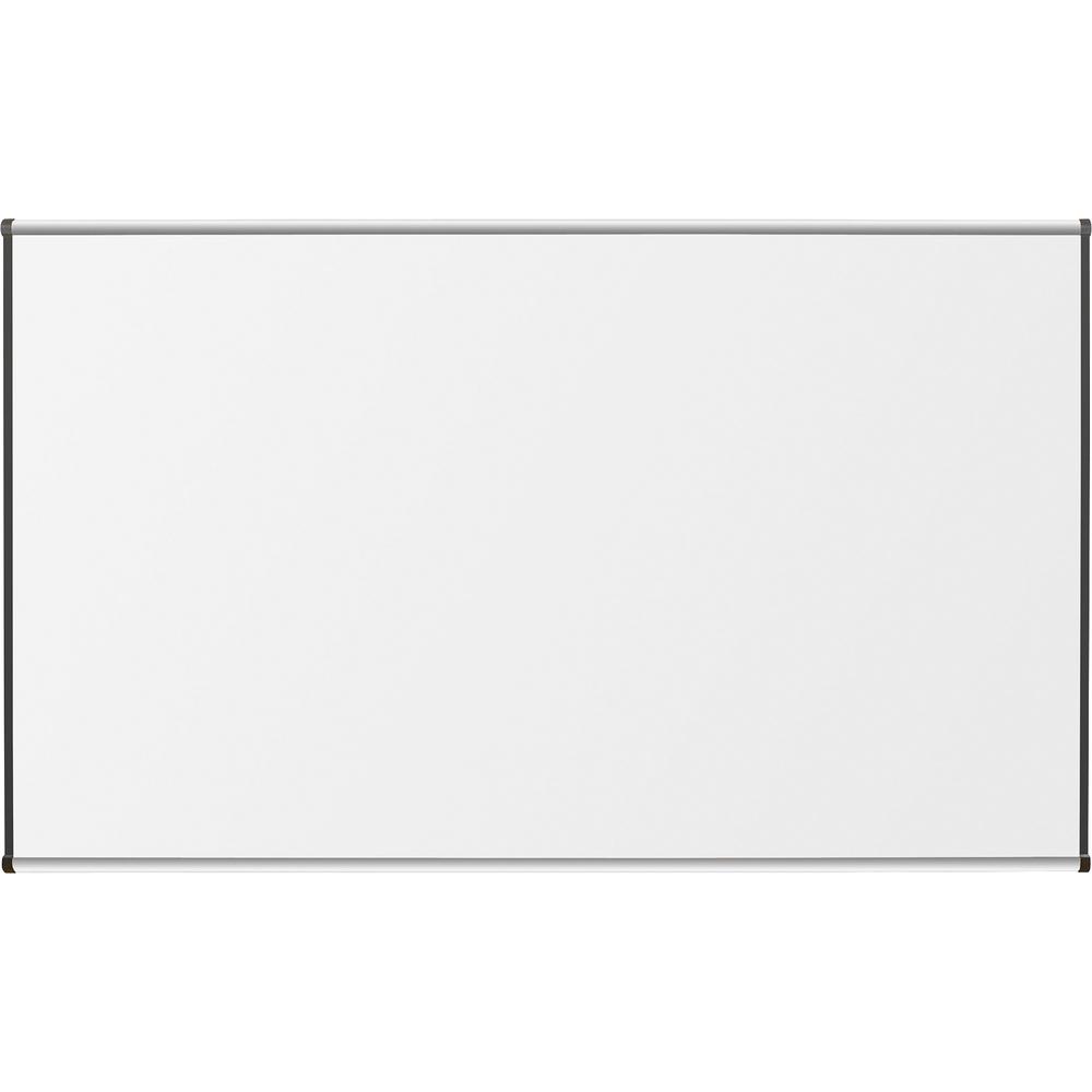 Lorell Dry-Erase Marker Board - 96" (8 ft) Width x 48" (4 ft) Height - Porcelain Enameled Steel Surface - Satin Aluminum Frame - Magnetic - Ghost Resistant - 1 Each. Picture 3