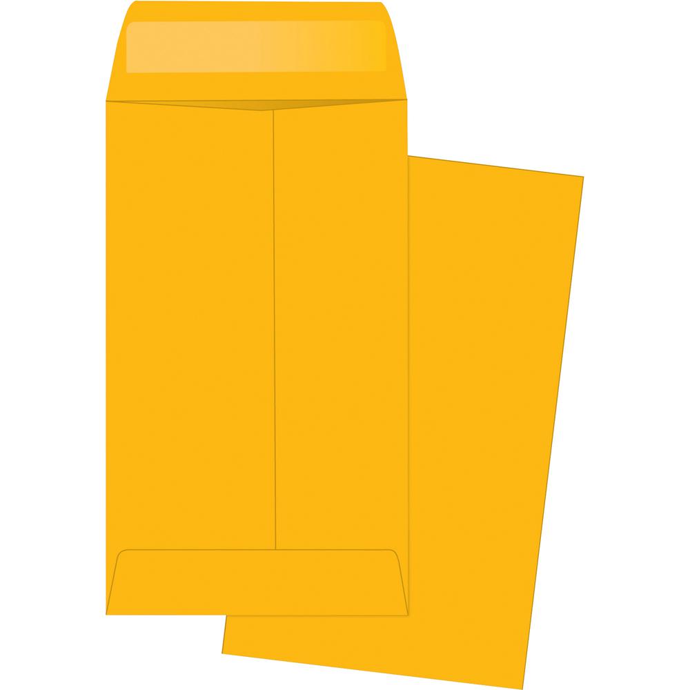 Business Source Little Coin No. 5-1/2 Kraft Envelopes - Coin - #5-1/2 - 3 1/8" Width x 5 1/2" Length - 20 lb - Gummed - Brown Kraft - Kraft - 500 / Box. Picture 2
