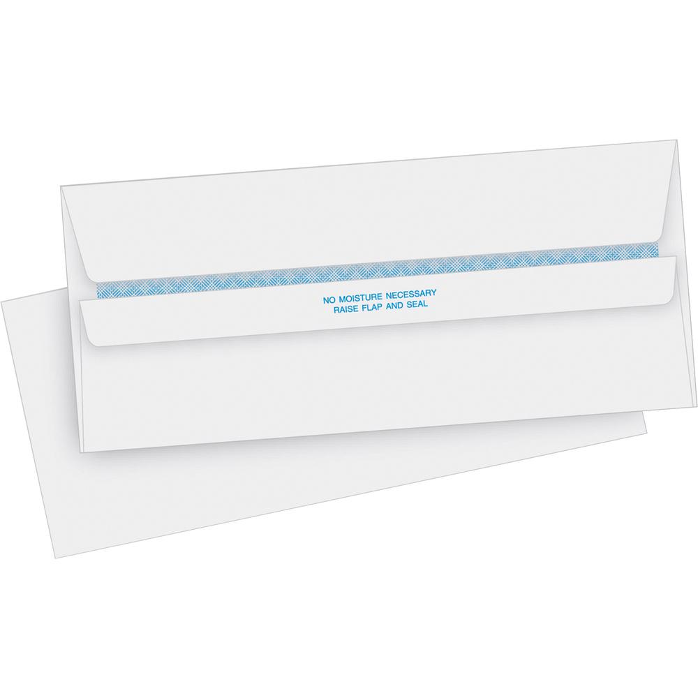 Business Source Regular Security Invoice Envelopes - Business - #10 - 4 1/8" Width x 9 1/2" Length - 24 lb - Self-sealing - White - 500 / Box. Picture 2