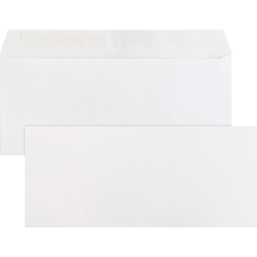 Business Source Plain Peel/Seal Business Envelopes - Business - #10 - 9 1/2" Width x 4 1/8" Length - 24 lb - Peel & Seal - Wove - 500 / Box - White. Picture 2