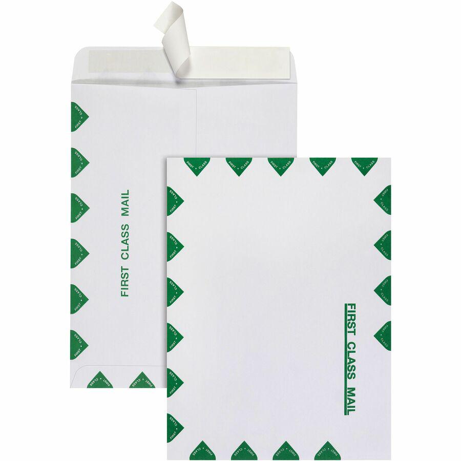 Quality Park 9 x 12 Catalog Mailing Envelopes with Redi-Strip&reg; Self-Seal Closure - Catalog - 9" Width x 12" Length - 28 lb - Peel & Seal - 100 / Box - White. Picture 6
