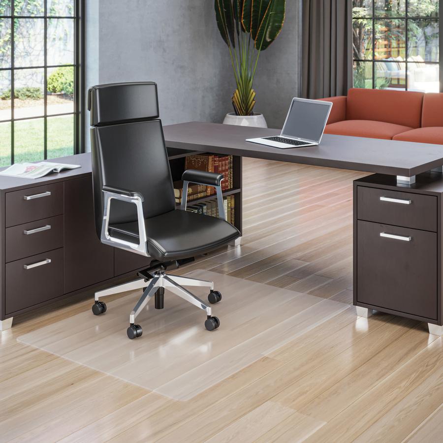 Deflecto Polycarbonate Chair Mat for Hard Floors - Hard Floor - 60" Length x 46" Width - Rectangular - Polycarbonate - Clear - 1Each. Picture 9