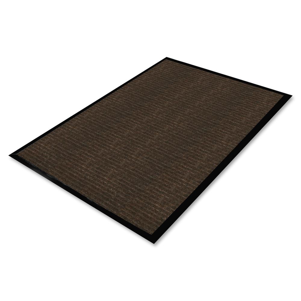Genuine Joe Gold Dual-Rib Hard Surface Floor Mat - Hard Floor - 60" Length x 36" Width - Polypropylene, Vinyl - Chocolate - 1 Each. Picture 7