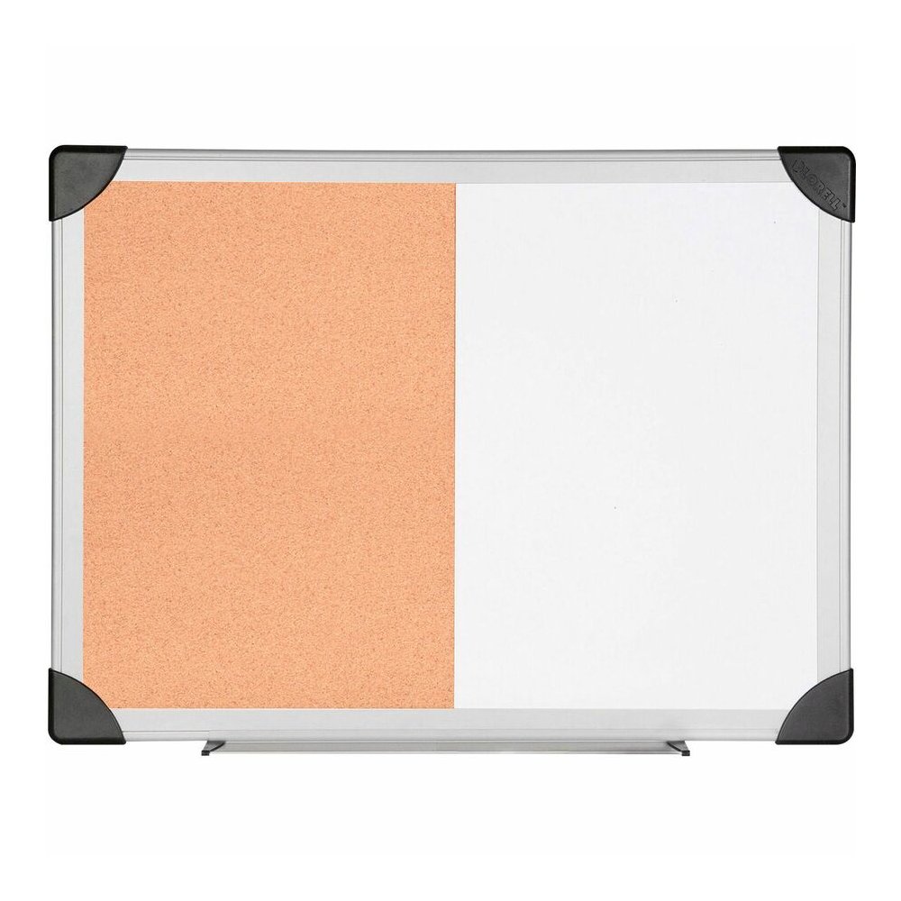 Lorell Combo Dry-Erase/Cork Board - 18" Board Height x 24" Board Width - Natural Cork Surface - Self-healing - Aluminum Frame - 1 Each. Picture 6