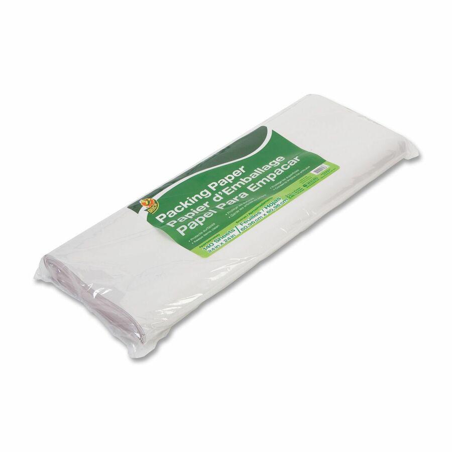 Duck Brand Packing Paper - 24" Width x 24" Length - 5.43 lb Basis Weight - White - 120 / Pack. Picture 2