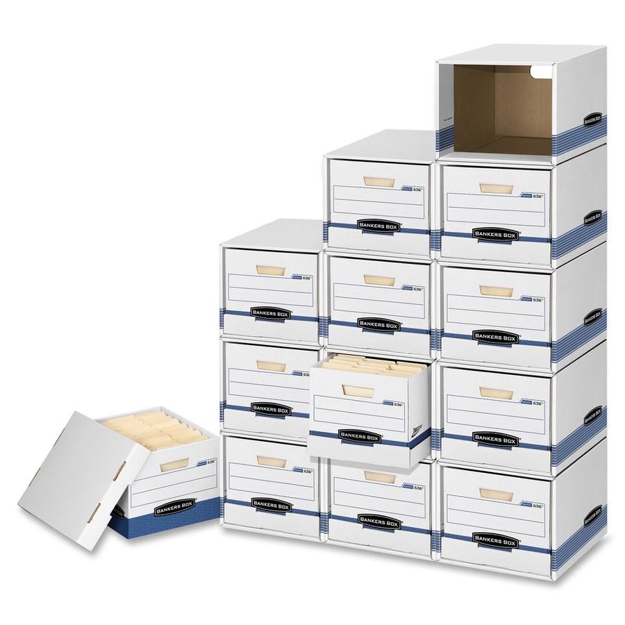 Bankers Box File/Cube File Storage Box Shell - Internal Dimensions: 13" Width x 16.50" Depth x 10.50" Height - External Dimensions: 13.9" Width x 16.9" Depth x 11.4" Height - Media Size Supported: Leg. Picture 2