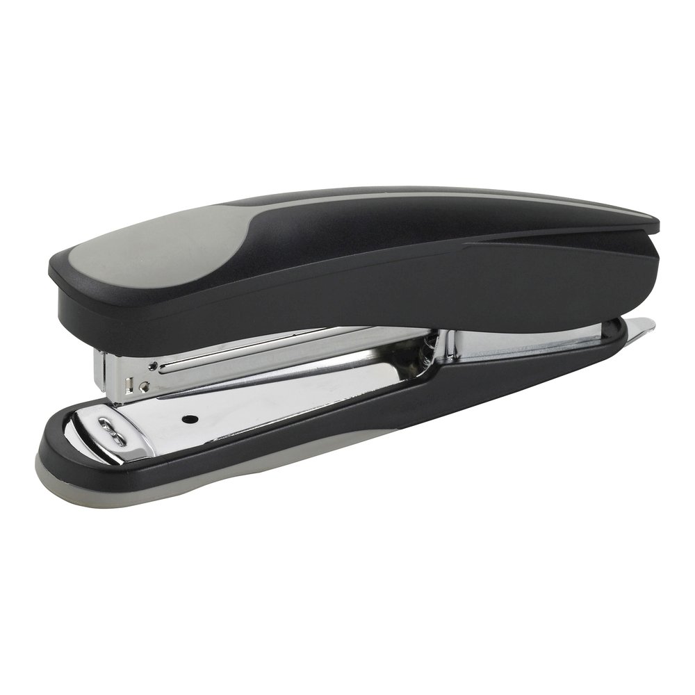 Business Source Dual Shot Full-strip Stapler - Staples Upto 20 Sheet of 20lb Paper - Holds Upto 210 Staple - Full Strip - Staple Size: 0.25" - Black - Plastic - 1 Each. Picture 7
