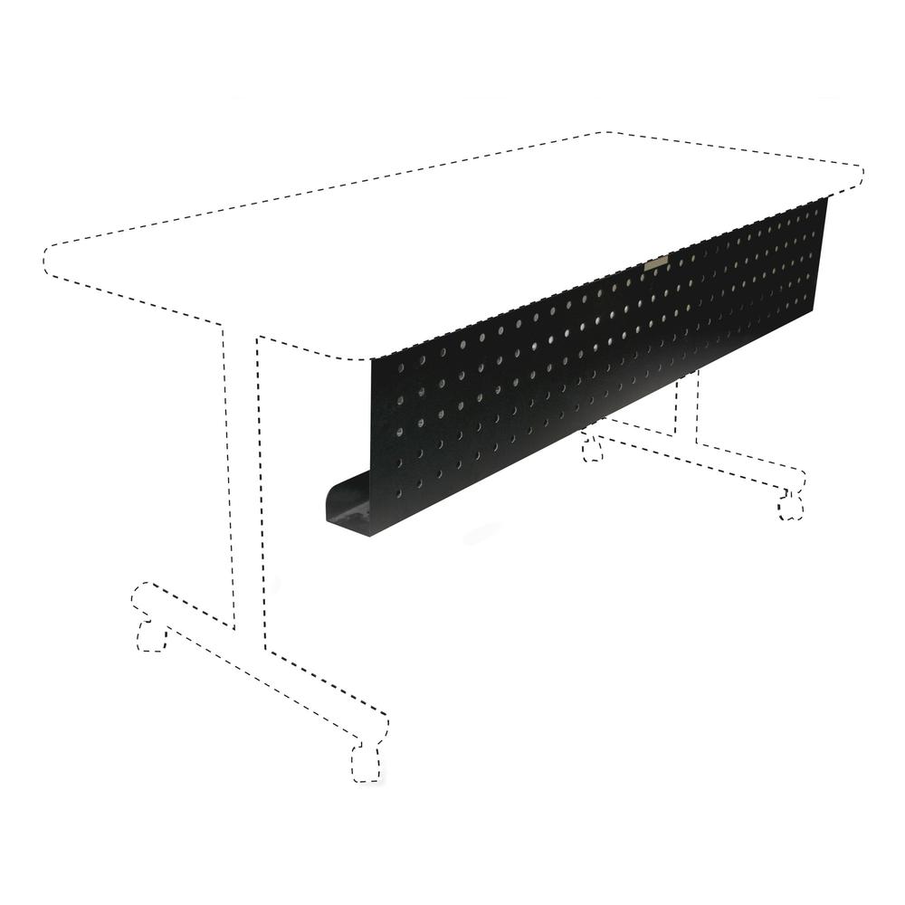 Lorell 48" Training Table Modesty Panel - 42" Width x 3" Depth x 10" Height - Steel - Black - 1 Each. Picture 5