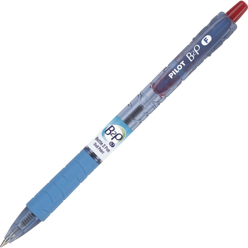 Pilot Recycled Retractable Ballpoint Pens - Refillable - Retractable - Red Ink - Gel-based - Plastic Barrel - 1 Dozen. Picture 2