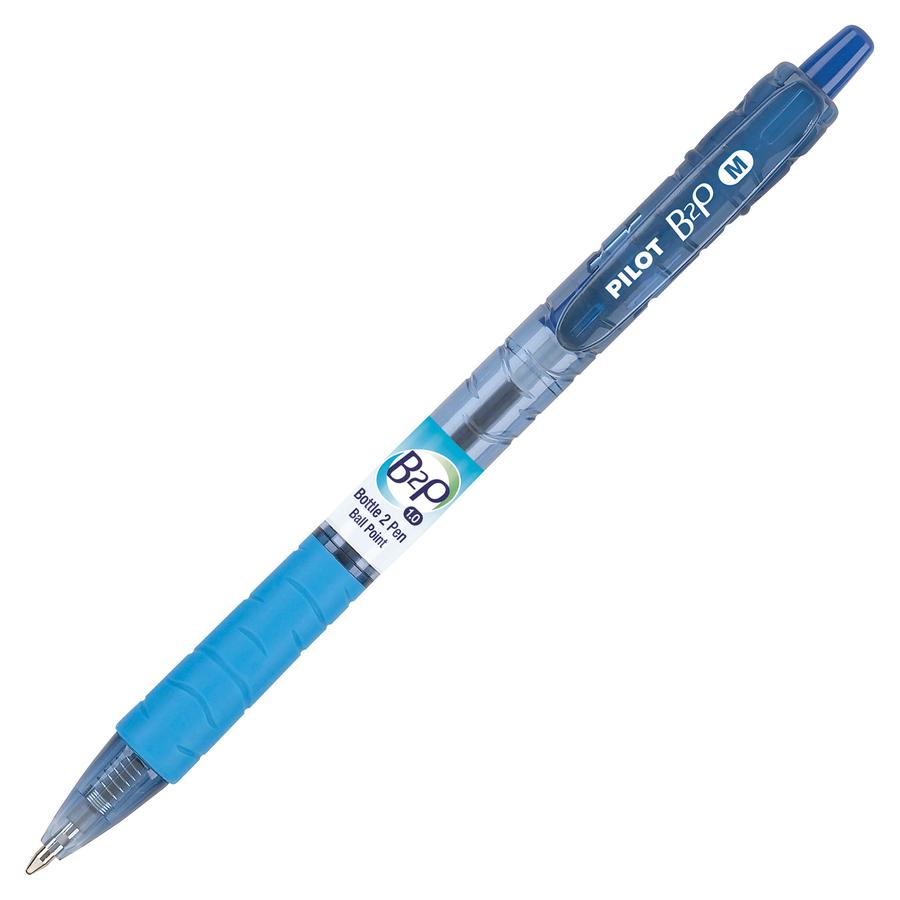 Pilot Med-Point Ballpoint Pens - Refillable - Retractable - Blue Ink - Gel-based - Plastic Barrel - 1 Dozen. Picture 3