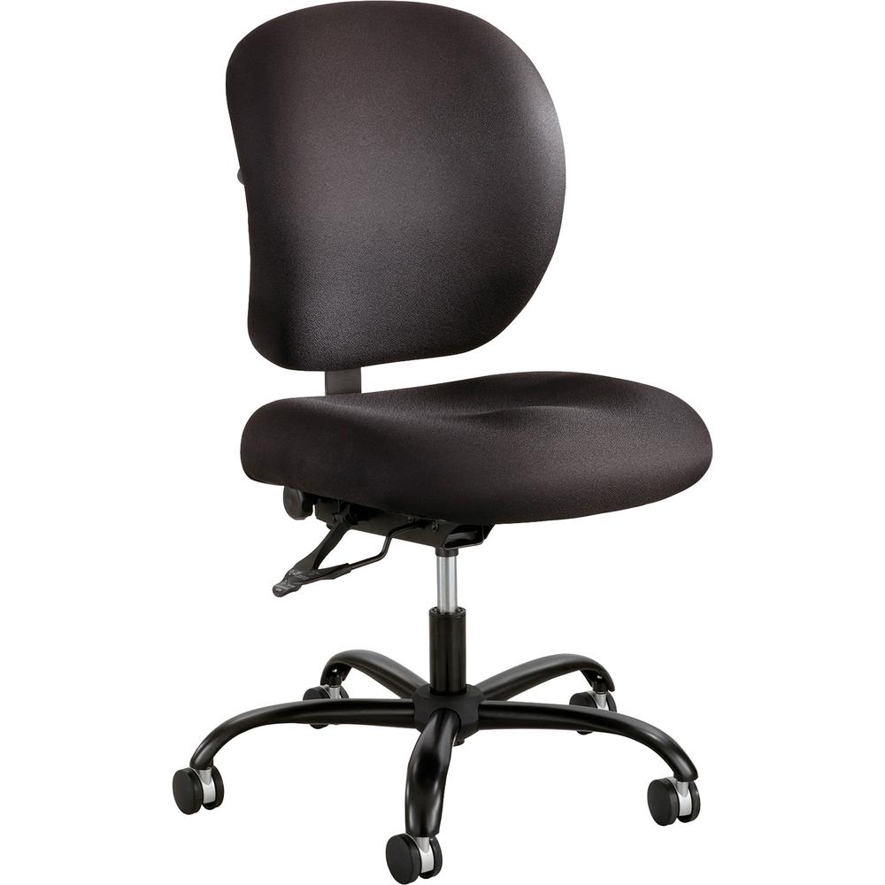 Safco Alday 24/7 Task Chair - Black Seat Color - Polyester Seat Material - Plastic Back Material - 5-star Base - Black - Nylon - 1 Each. Picture 3