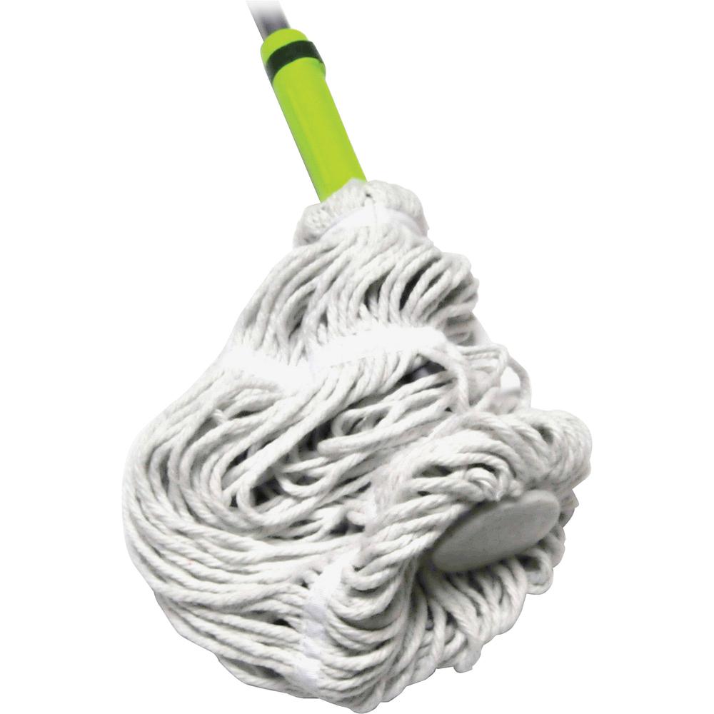 Miller's Creek Cotton Twist Mop - Sponge Head - Looped Ends, Ergonomic Handle, Lightweight - 1 Each - Blue. Picture 2