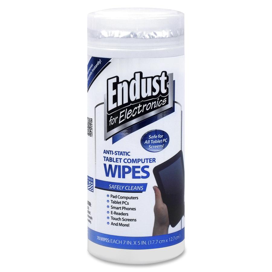 Endust Anti-Static Tablet Wipes 70ct. - For Tablet PC, Desktop Computer, Display Screen, Mobile Phone, Digital Text Reader, Handheld Device - Streak-free, Non-abrasive, Ammonia-free, Anti-static, Pre-. Picture 3