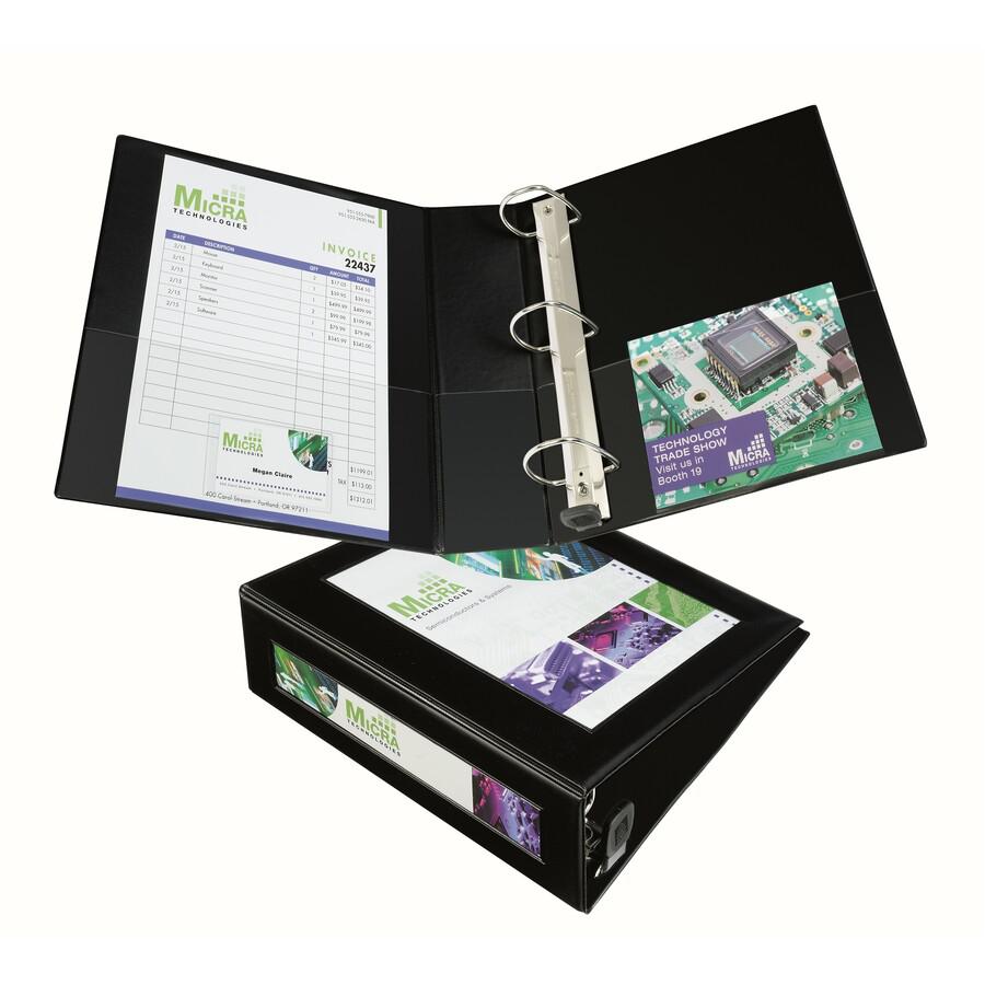 Avery&reg; Heavy-Duty Framed View 3-Ring Binder - 3" Binder Capacity - Letter - 8 1/2" x 11" Sheet Size - 670 Sheet Capacity - 3 x Ring Fastener(s) - 2 Pocket(s) - Vinyl - Recycled - Pocket, Heavy Dut. Picture 4