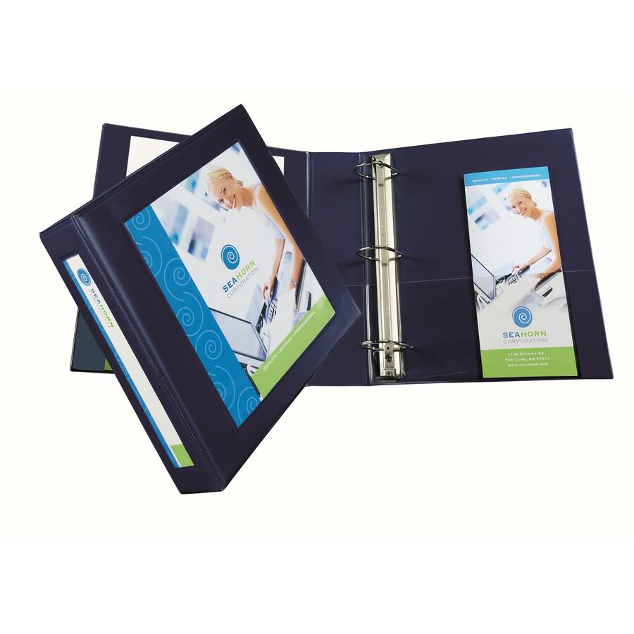 Avery&reg; Heavy-Duty Framed View 3-Ring Binder - 2" Binder Capacity - Letter - 8 1/2" x 11" Sheet Size - 540 Sheet Capacity - 3 x Ring Fastener(s) - 2 Pocket(s) - Vinyl - Recycled - Pocket, Heavy Dut. Picture 4