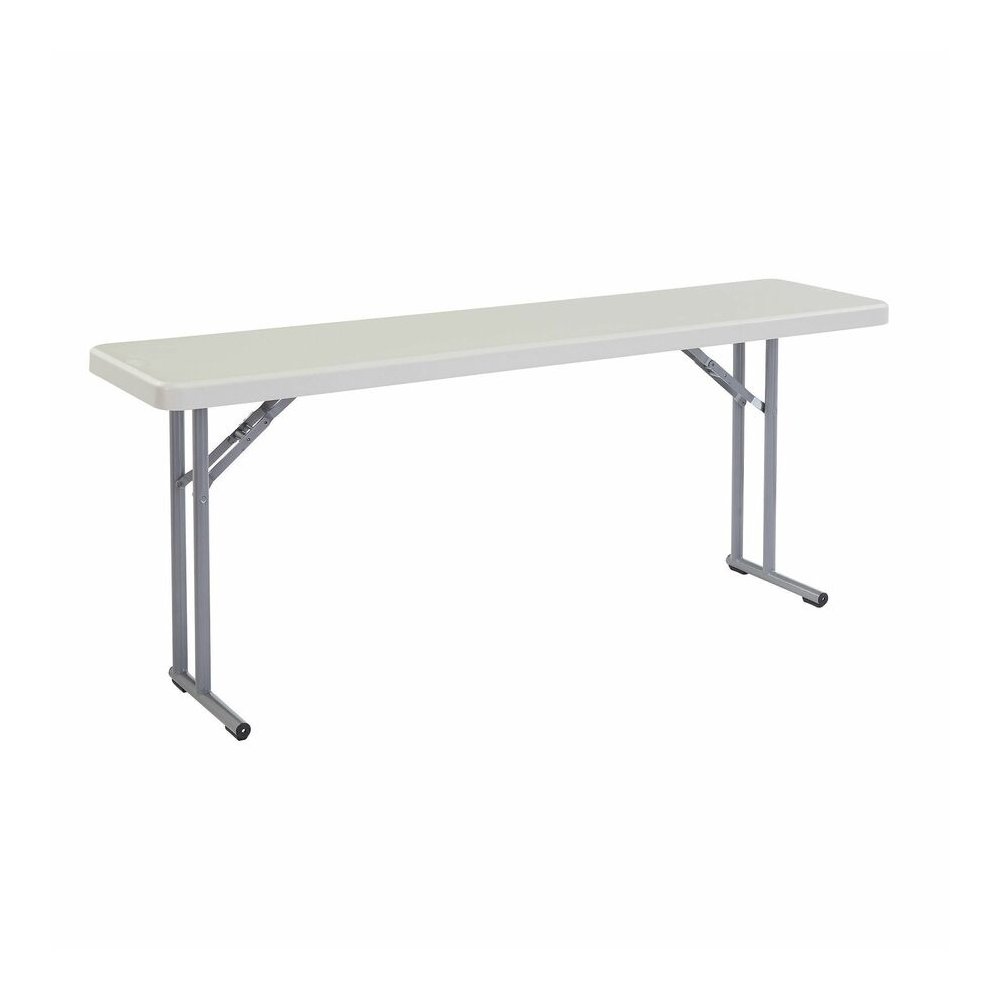 National Public Seating BT1800 Series Seminar Folding Tables - Speckled Gray, Textured Top - Gray Cantilever, Textured, Powder Coated Base - 700 lb Capacity - 72" Table Top Length x 18" Table Top Widt. Picture 7