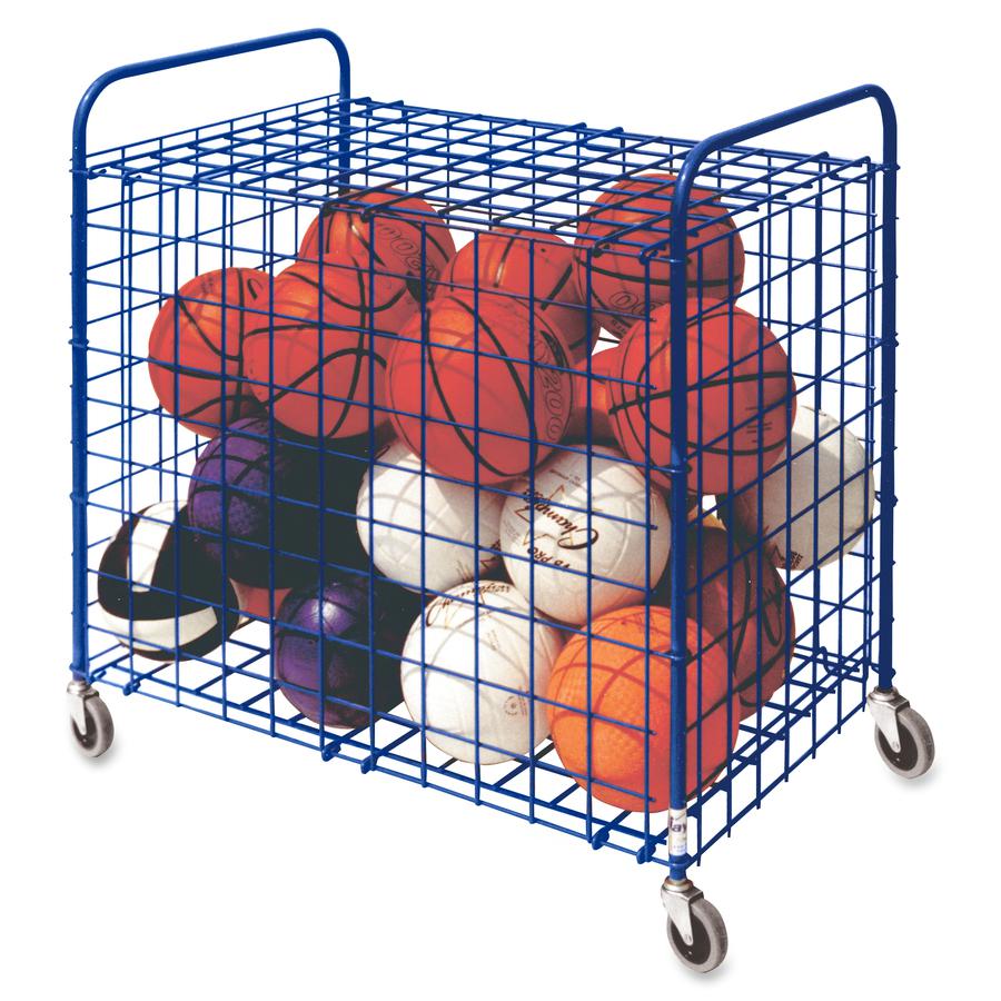 Champion Sports Full Size Lockable Ball Locker - Steel - 36" Length x 24" Width x 36" Height - Blue - 1 Each. Picture 2