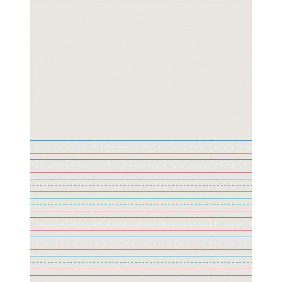 Pacon Newsprint Handwriting Paper - Letter - 8 1/2" x 11" Sheet Size - White Binding - 1 Pack. Picture 3