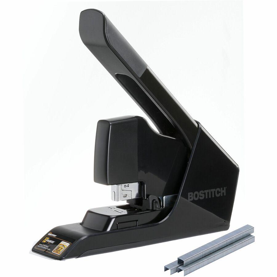 Bostitch EZ Squeeze Antimicrobial Heavy Duty Stapler - 130 Sheets Capacity - 210 Staple Capacity - Full Strip - 1 Each - Black. Picture 11