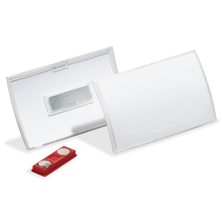 DURABLE Click Fold Magnet Badge Holder - 2.9" Height x 3.8" Width x 0.3" Depth - Polypropylene - Clear - 1 Pack. Picture 6