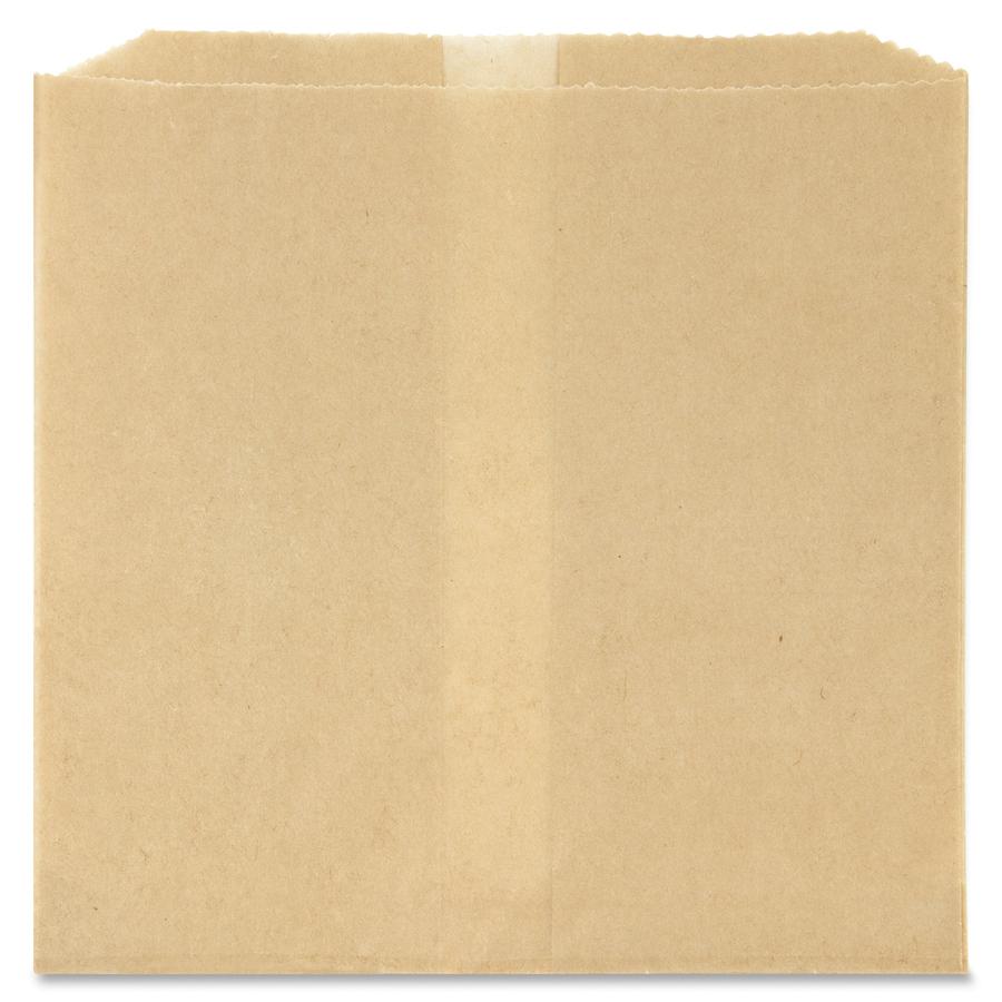 Health Gards Receptacle Liners - 8.50" Length x 8" Width x 7" Depth - Brown - Paper, Wax - Waste Disposal - 500 / Carton. Picture 2
