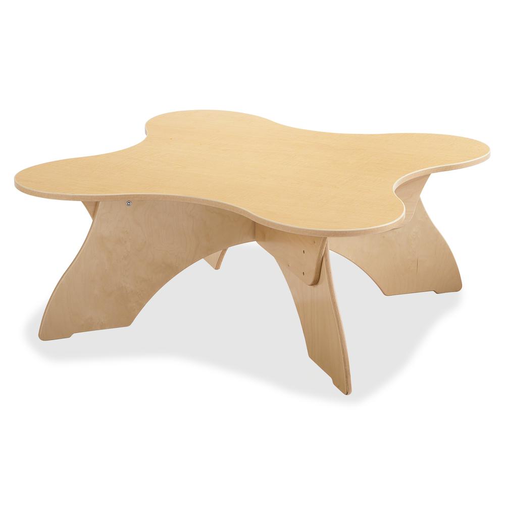 Jonti-Craft Adjustable Height Blossom Table - Laminated, Maple Top - Four Leg Base - 4 Legs - Adjustable Height - 15" to 19" Adjustment - 36" Table Top Length x 36" Table Top Width - Assembly Required. Picture 2