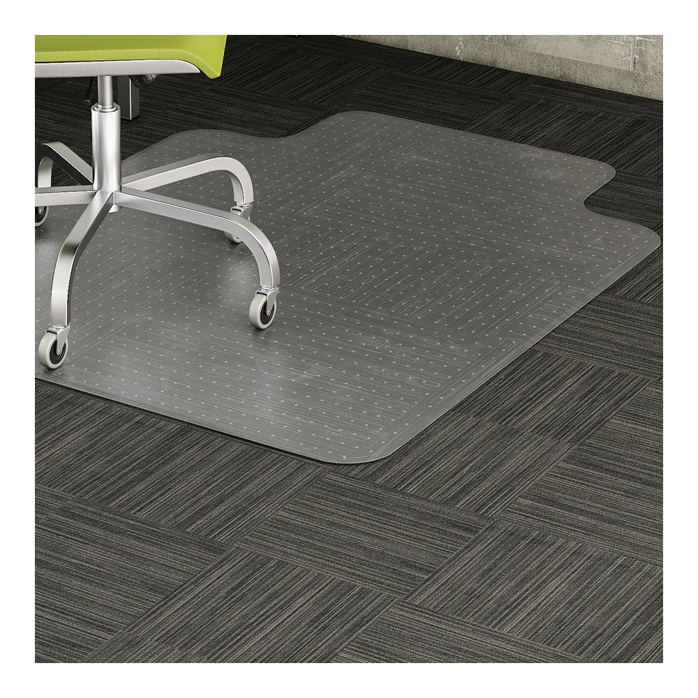 Lorell Lipped Chair Mat for Low-Pile Carpet - 36" x 48" - Carpeted Floor - 36" Width x 48" Depth x 0.086" Thickness - Lip Size 10" Length x 20" Width - Vinyl - Clear - 1 Each. Picture 2