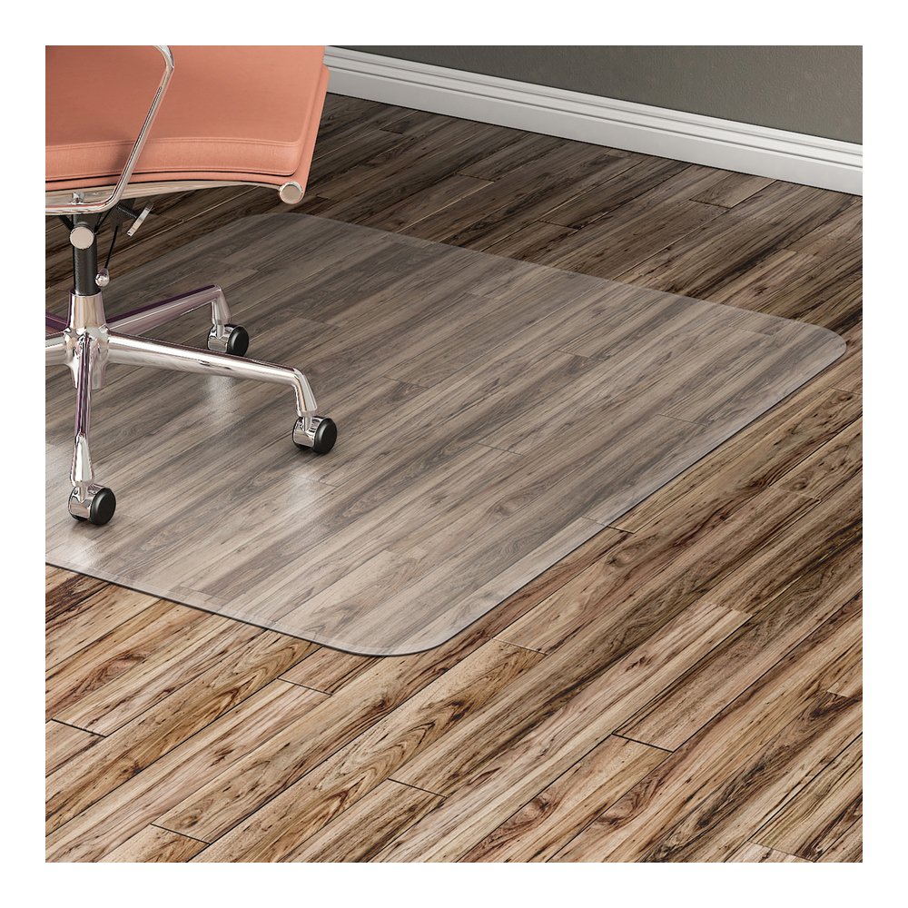 Lorell Nonstudded Chairmat - Tile Floor, Vinyl Floor, Hardwood Floor - 60" Length x 46" Width x 0.060" Thickness - Rectangular - Vinyl - Clear - 1Each. Picture 13