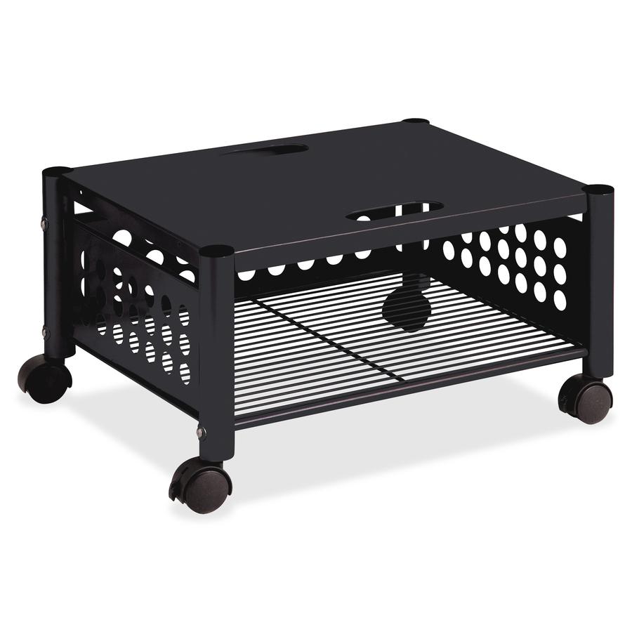 Vertiflex Underdesk Machine Stand - 90 lb Load Capacity - 1 x Shelf(ves) - 11.5" Height x 21.5" Width x 17.9" Depth - Floor - Steel - Black. Picture 4