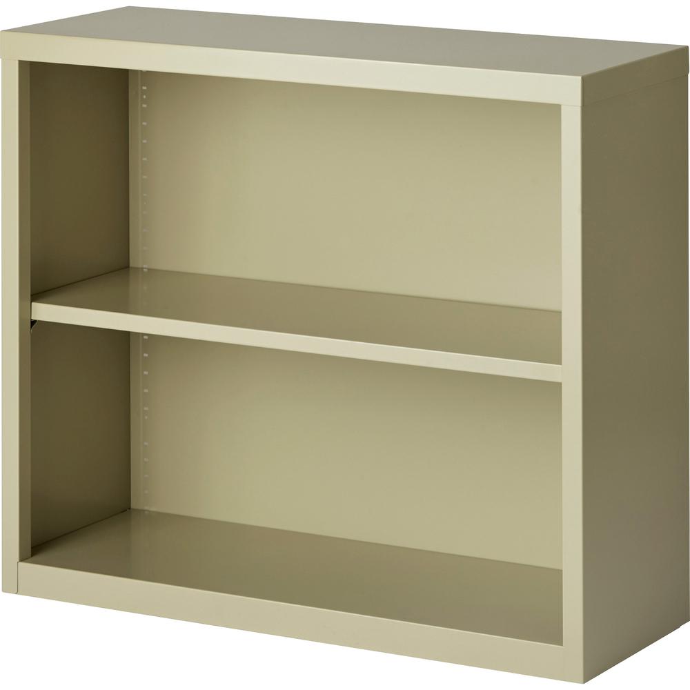 Lorell Fortress Series Bookcase - 34.5" Width x 13" Depth x 30" Height - 2 x Shelf(ves) - Putty - Powder Coated - Steel - Yes. Picture 5