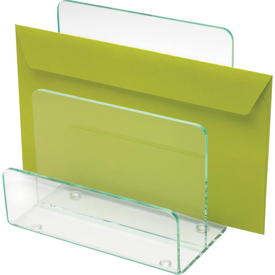 Lorell Mini File Sorter - Desktop - Durable, Lightweight, Non-skid - Clear - Acrylic - 1 Each. Picture 8