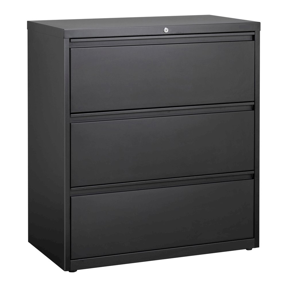 Lorell Fortress Series Lateral File - 36" Width x 18.6" Depth x 40.3" Height - 3 x Drawer(s) for File - Letter, Legal, A4 - Lateral - Locking Drawer, Magnetic Label Holder, Ball-bearing Suspension, Le. Picture 4