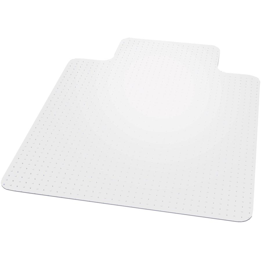 ES ROBBINS EverLife Chair Mat with Lip - Pile Carpet - 53" Length x 45" Width x 0.38" Thickness - Lip Size 12" Length x 25" Width - Vinyl - Clear. Picture 3