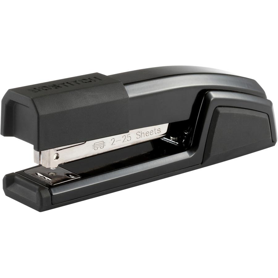 Bostitch Epic Antimicrobial Office Stapler - 25 Sheets Capacity - 210 Staple Capacity - Full Strip - 1/4" Staple Size - 1 Each - Black. Picture 16