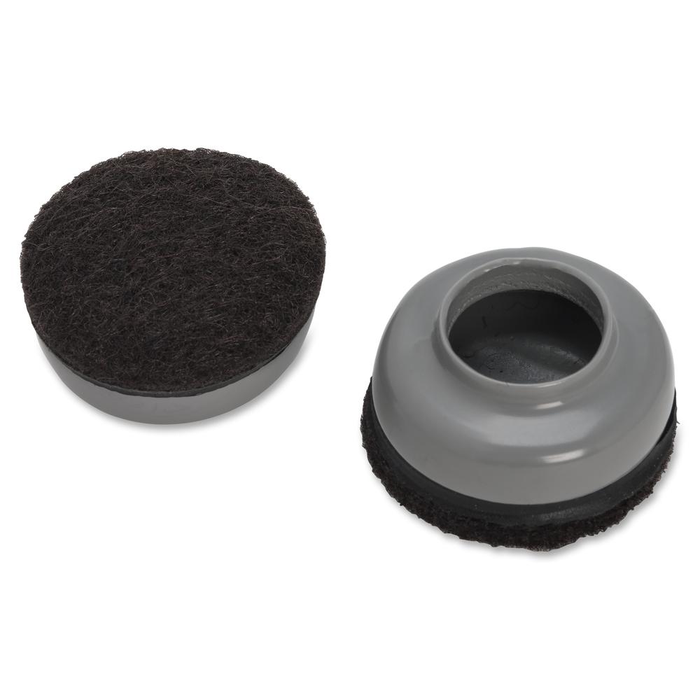 Lorell Slip-Over Floor Savers - Gray - Vinyl - 8/Pack. Picture 4