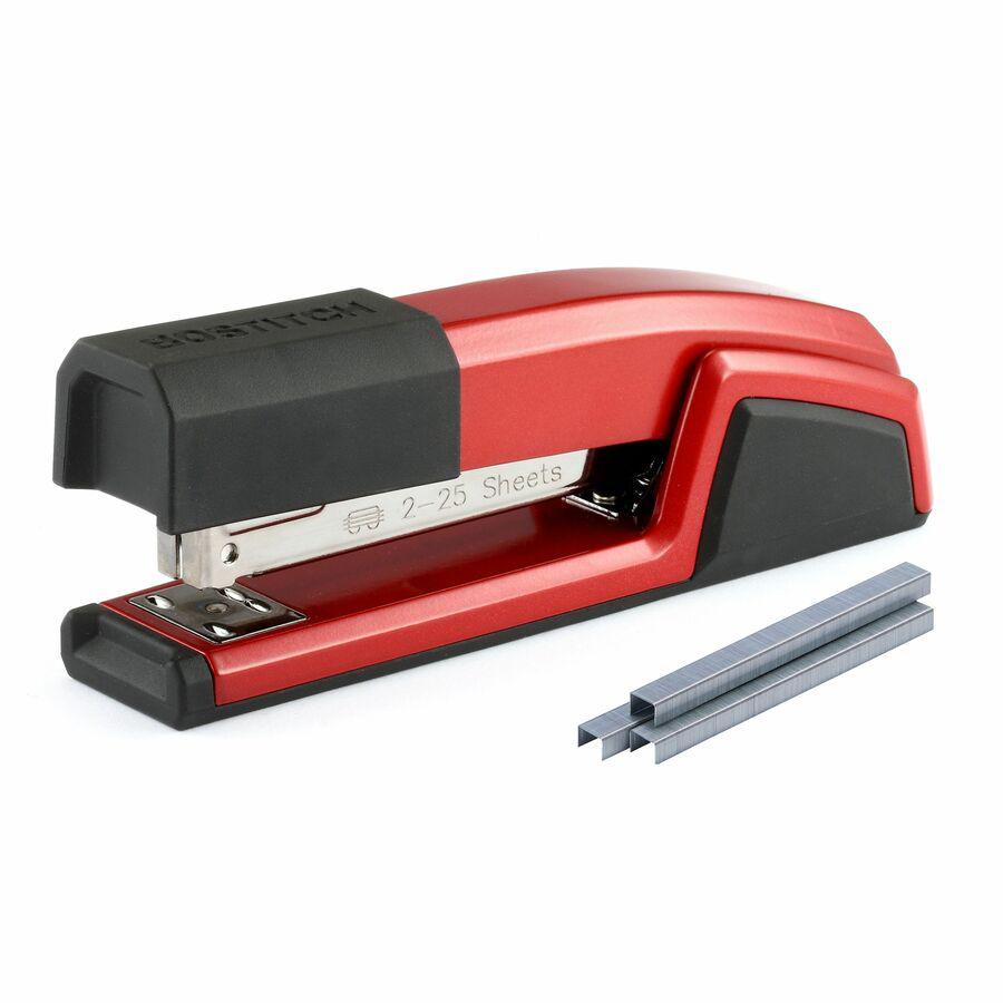 Bostitch Epic Antimicrobial Office Stapler - 25 Sheets Capacity - 210 Staple Capacity - Full Strip - 1 Each - Red. Picture 14