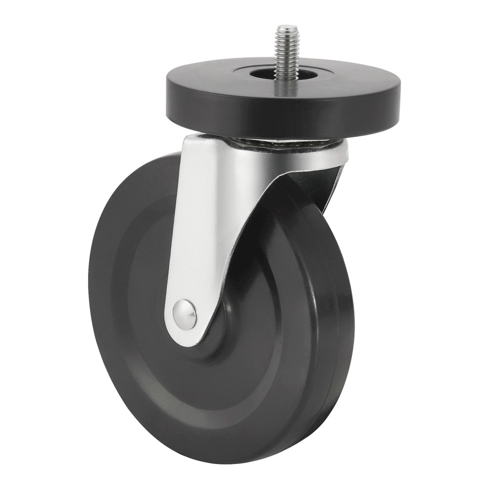 Lorell Industrial Wire Shelving Caster Kit - 4" Diameter - Black - 1 Set. Picture 3