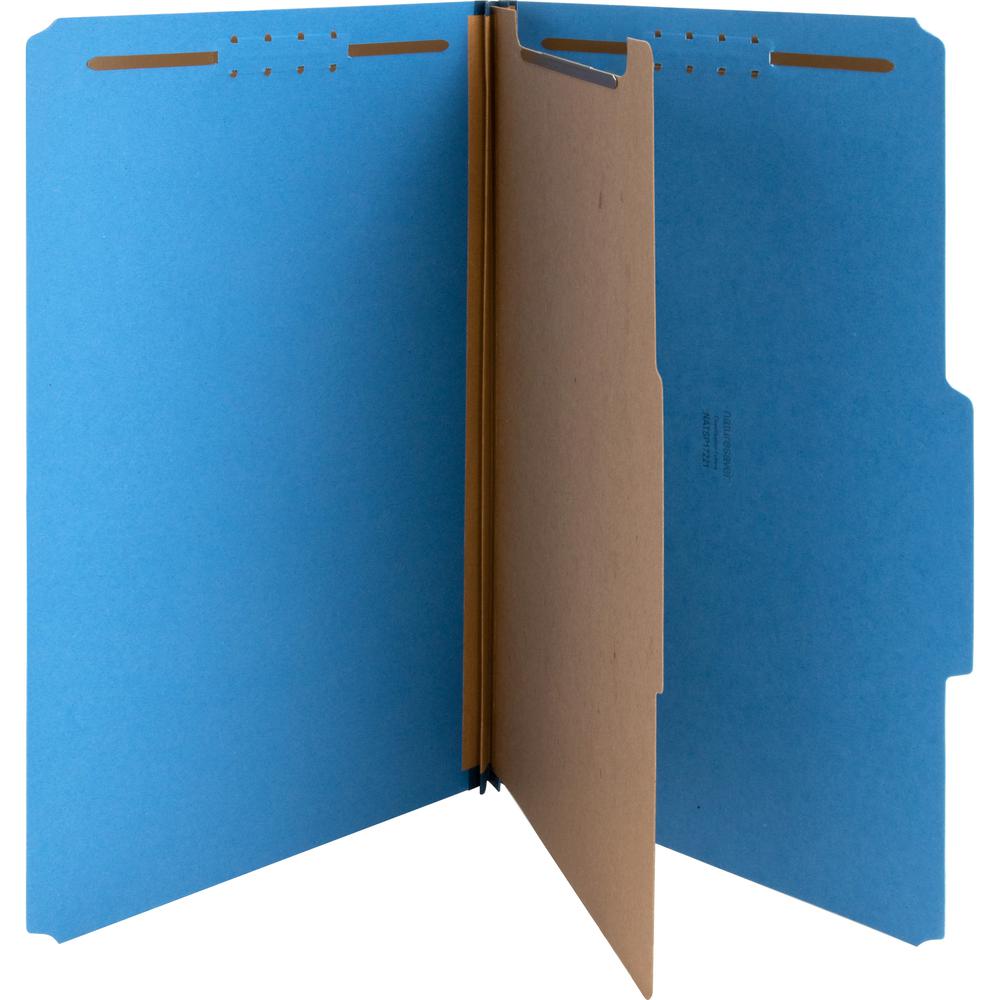 Nature Saver 2/5 Tab Cut Legal Recycled Classification Folder - 8 1/2" x 14" - 2" for Folder, 2" Fastener Capacity, 2" Fastener Capacity - Top Tab Location - Right of Center Tab Position - 1 Divider -. Picture 9