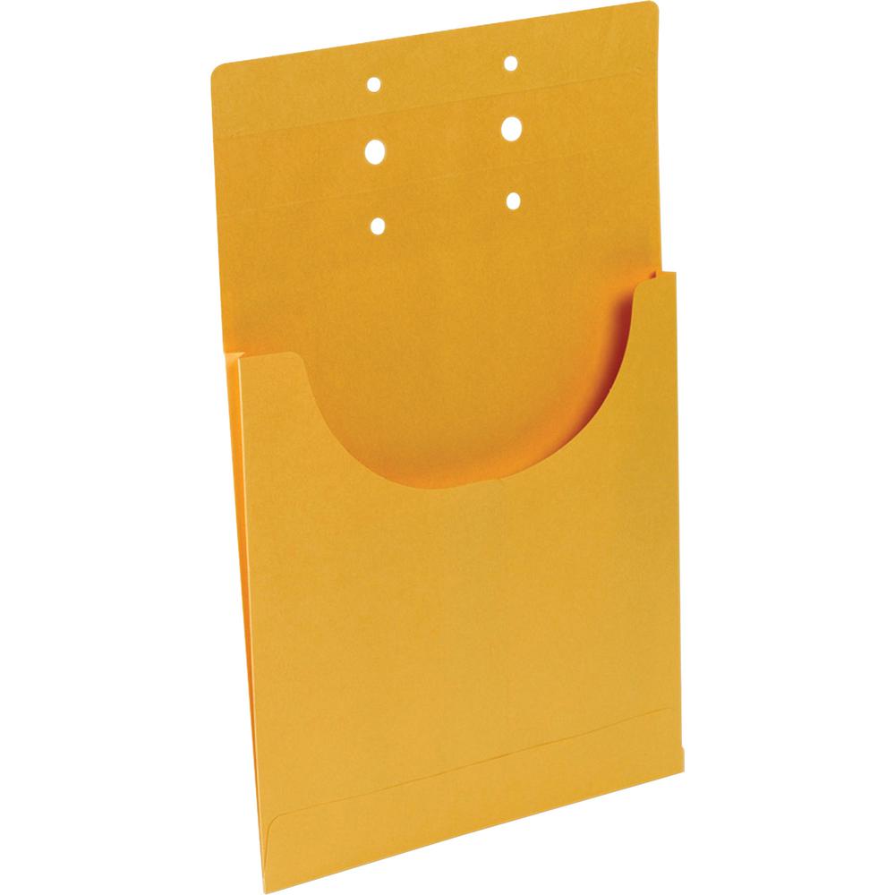 Business Source Letter Classification Folder - 8 1/2" x 11" - 3/4" Expansion - Internal Pocket - Kraft - Durable, Reinforced - 100 / Box. Picture 2