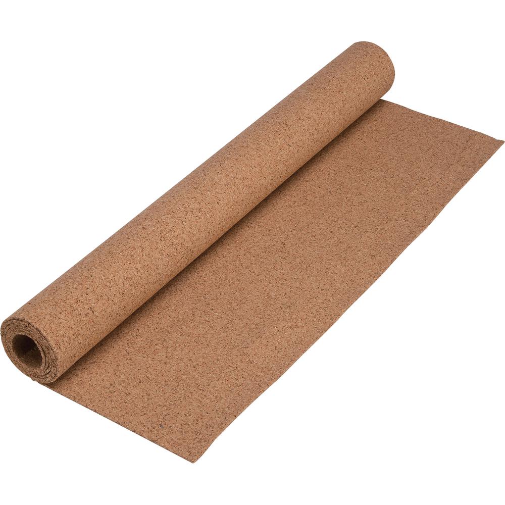 Lorell Natural Cork Roll - 48" Board Height x 24" Board Width - Brown Cork Surface - 1 Each. Picture 2