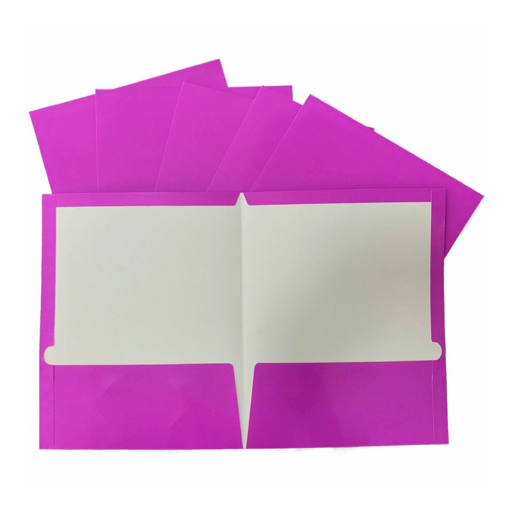 Business Source Letter No Pocket Folder - 8 1/2" x 11" - 100 Sheets Capacity - 2 Internal Pocket - Card Paper - Purple - Durable, Laminated, Die-cut - 1 Box. Picture 9