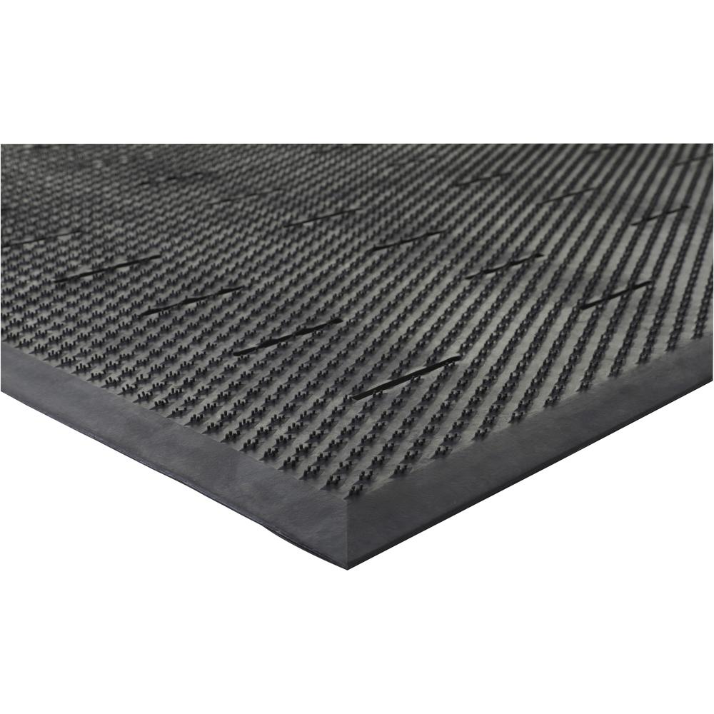 Genuine Joe Free Flow Comfort Anti-fatigue Mat - 48" Length x 36" Width x 0.500" Thickness - Rubber - Black - 1 Each. Picture 4