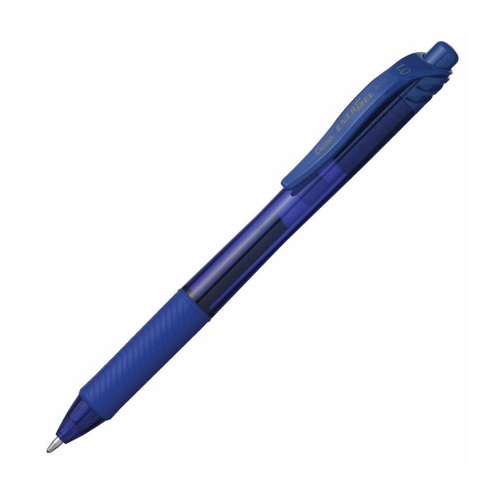 Pentel EnerGel-X Rollerball Pen - Refillable - Retractable - Blue Ink - Gel-based - Blue Barrel - Metal Tip - 1 Dozen. Picture 4