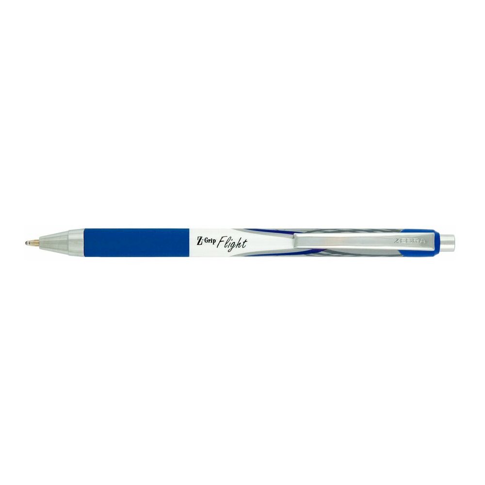 Zebra Z-Grip Flight Retractable Pens - Retractable - Blue Ink - 1 Dozen. Picture 3