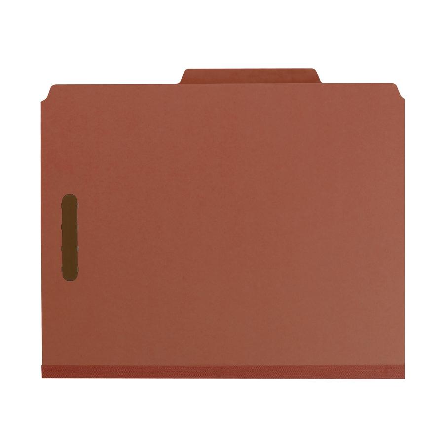 Smead 2/5 Tab Cut Letter Recycled Classification Folder - 3" Folder Capacity - 8 1/2" x 11" - 3" Expansion - 2 x 2K Fastener(s) - Top Tab Location - Right of Center Tab Position - 3 Divider(s) - Press. Picture 5