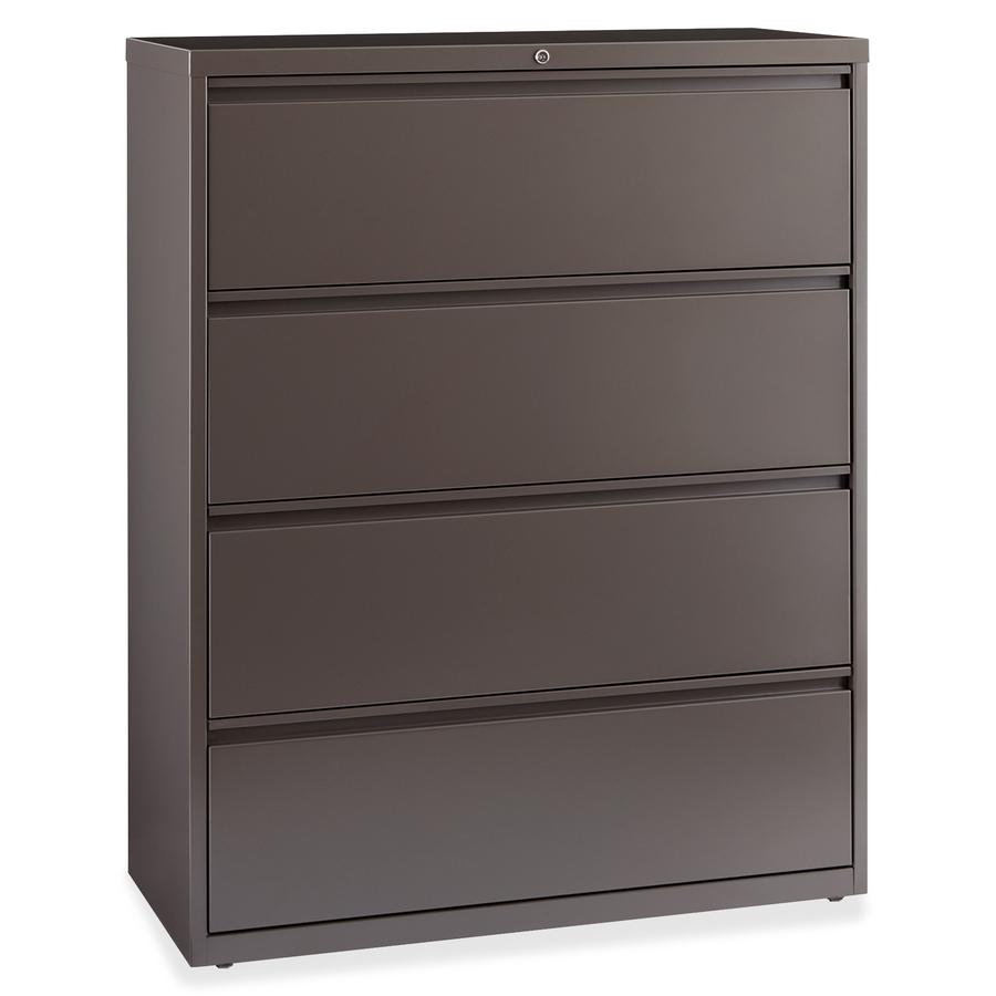 Lorell Fortress Series Lateral File - 42" Width x 18.6" Depth x 52.5" Height - 4 x Drawer(s) for File - Letter, Legal, A4 - Lateral - Magnetic Label Holder, Ball Bearing Slide, Ball-bearing Suspension. Picture 6