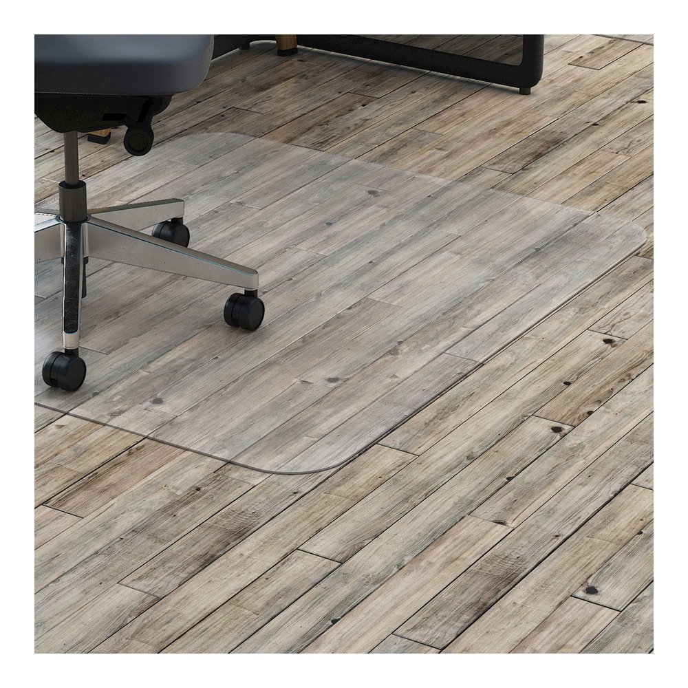 Lorell Rectangular Chair Mat for Hard Floors - 48" x 60" - Hard Floor, Vinyl Floor, Tile Floor, Wood Floor - 60" Length x 48" Width x 60" Depth x 0.075" Thickness - Rectangular - Polycarbonate - Clear. Picture 2