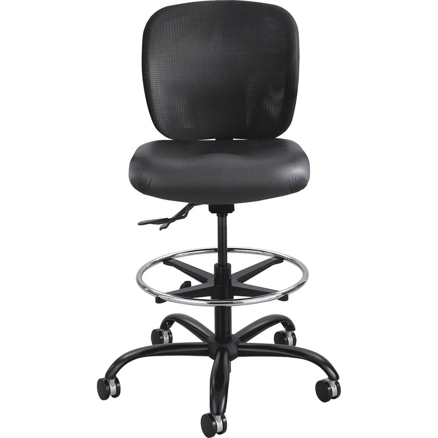 Safco Vue Heavy-duty Stool - Baltic Vinyl Seat - Baltic Nylon Back - 5-star Base - Baltic - 1 Each. Picture 2