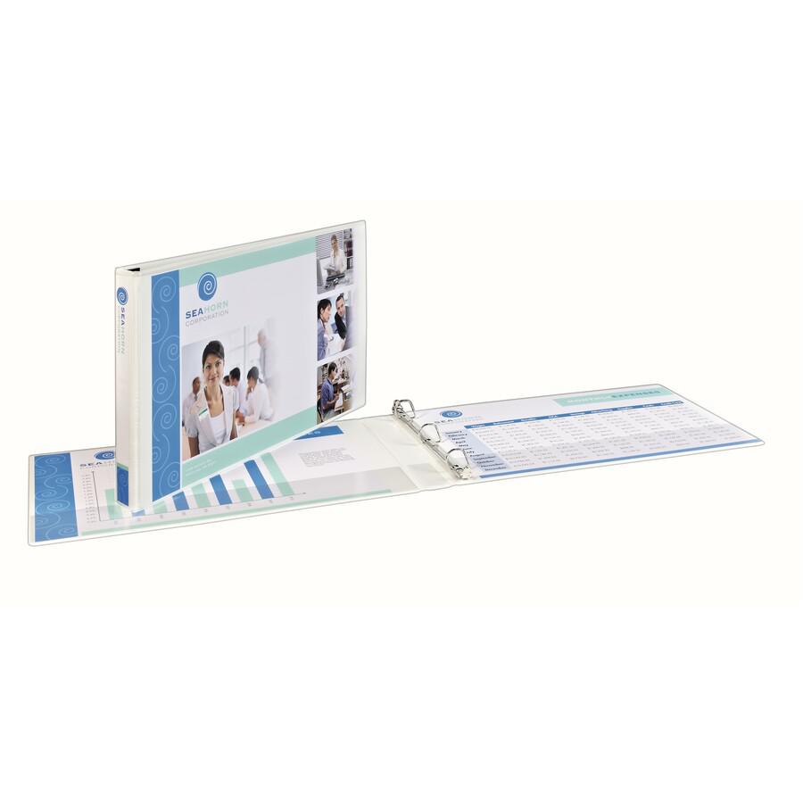 Avery&reg; Heavy-Duty View Binder - 3" Binder Capacity - Tabloid - 11" x 17" Sheet Size - 635 Sheet Capacity - Slant Ring Fastener(s) - 2 Pocket(s) - Polypropylene - Recycled - Pocket, Heavy Duty - 1 . Picture 2